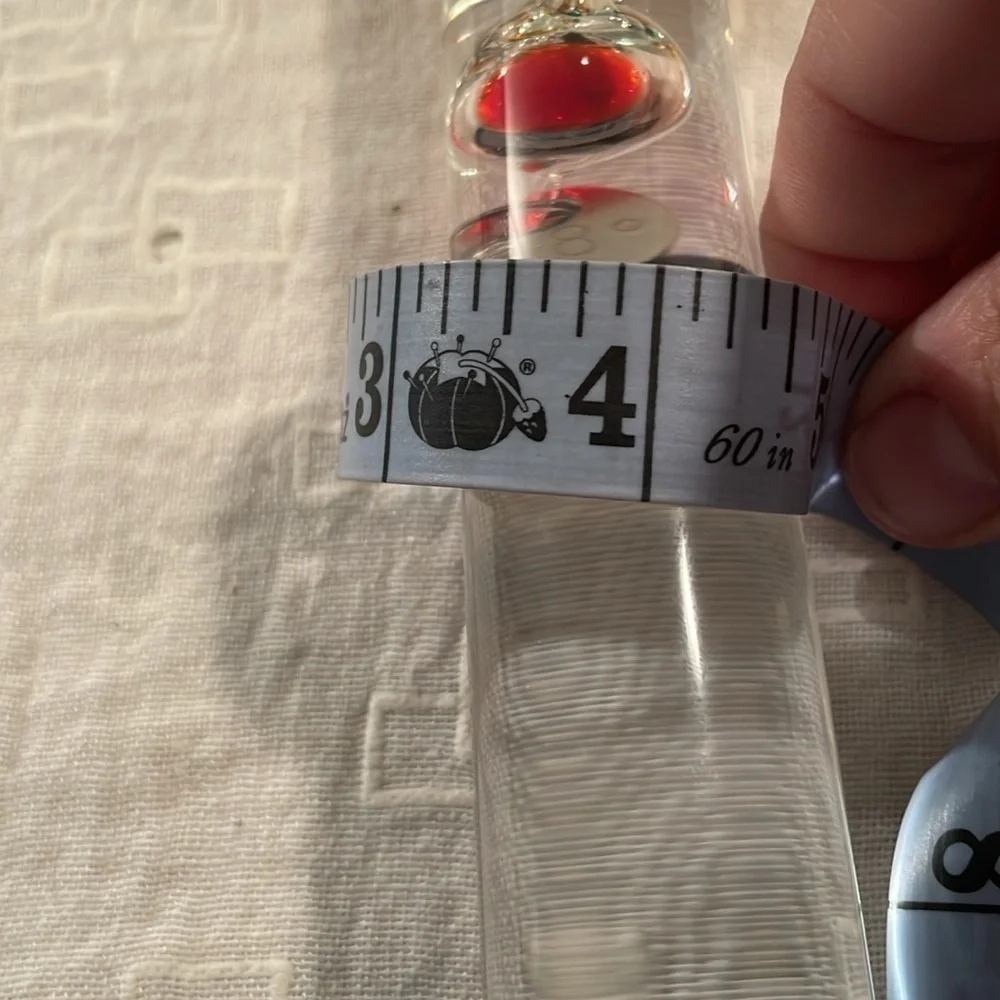 Galileo Teardrop Glass 4 Vial Standing Thermometer